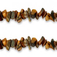 Chips stone beads Tobacco brown